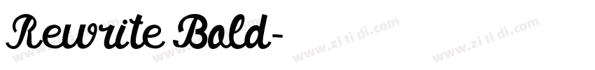 Rewrite Bold字体转换